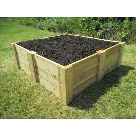 INFINITE CEDAR Infinite Cedar RB4x4x16.5 Deep Root Cedar Raised Garden Bed; 4 ft. x 4 ft. x 16.5 in. RB4x4x16.5